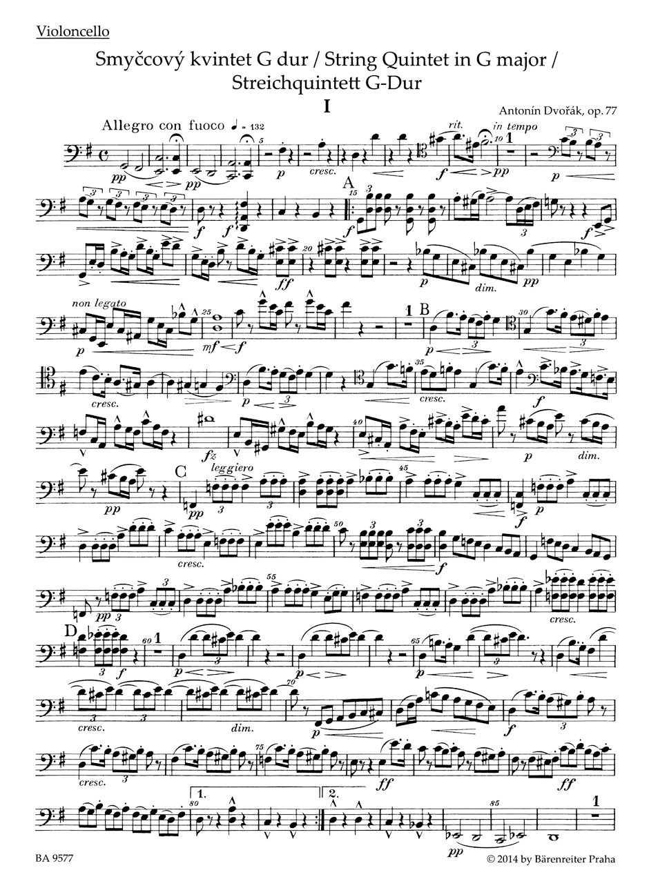 Dvořák: String Quintet in G Major, Op. 77