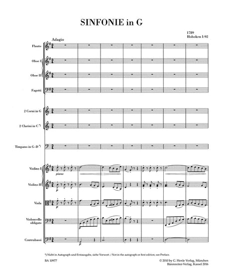 Haydn: Symphony in G Major, Hob. I:92