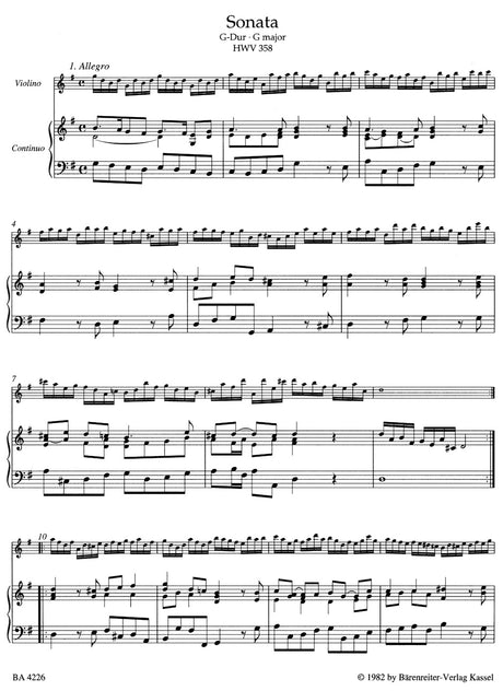Handel: Complete Works for Violin and Basso Continuo