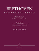 Beethoven: Variations for Cello and Piano