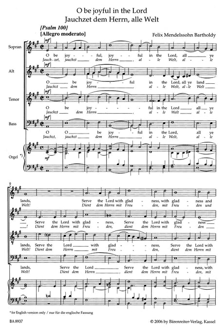 Mendelssohn: 3 Motets, Op. 69