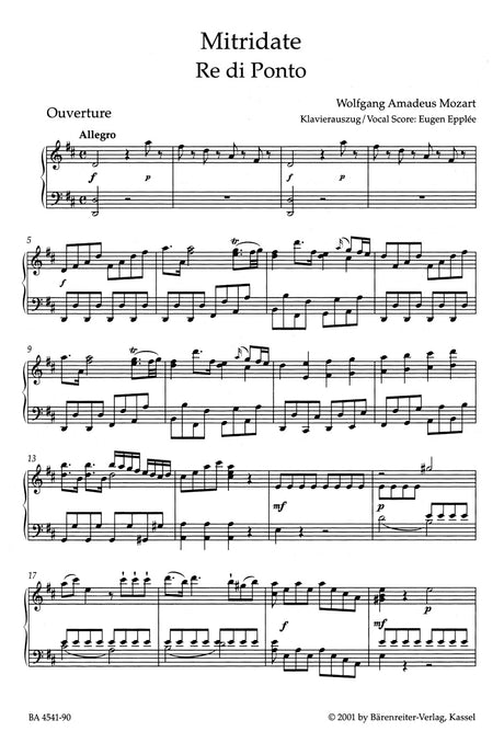 Mozart: Mitridate, Re di Ponto, K. 87 (74a)