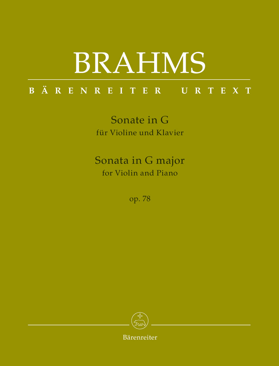 Brahms: Sonata in G Op. – Barenreiter