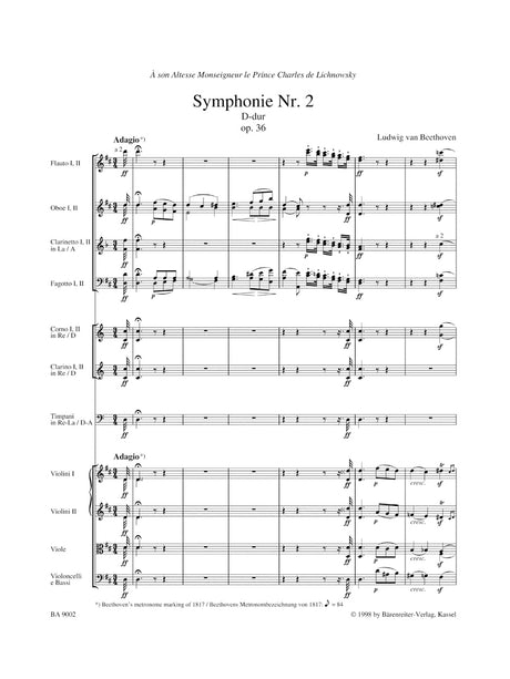 Beethoven: Symphony No. 2 in D Major, Op. 36