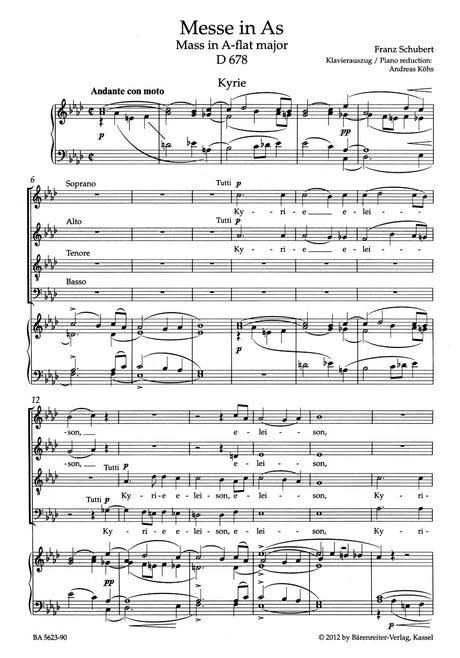 Schubert: Mass in A-flat Major, D 678