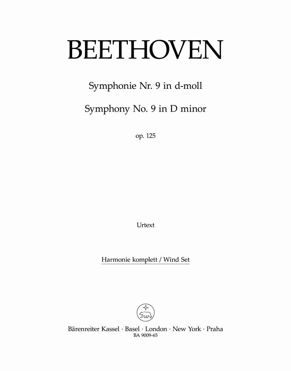 US　No.　9,　Op.　Barenreiter　125　–　Beethoven:　Symphony