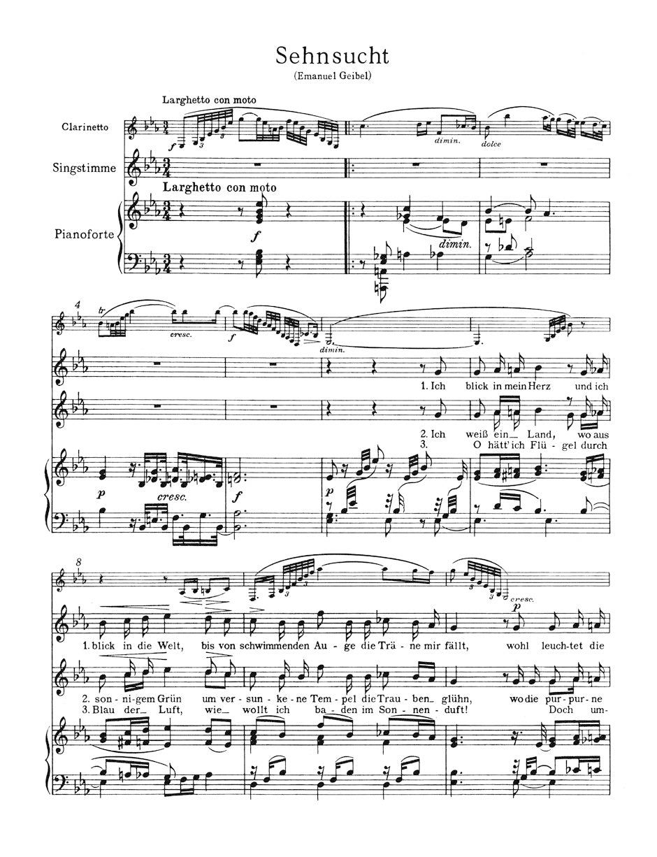 Spohr: Sechs Deutsche Lieder, Op. 103