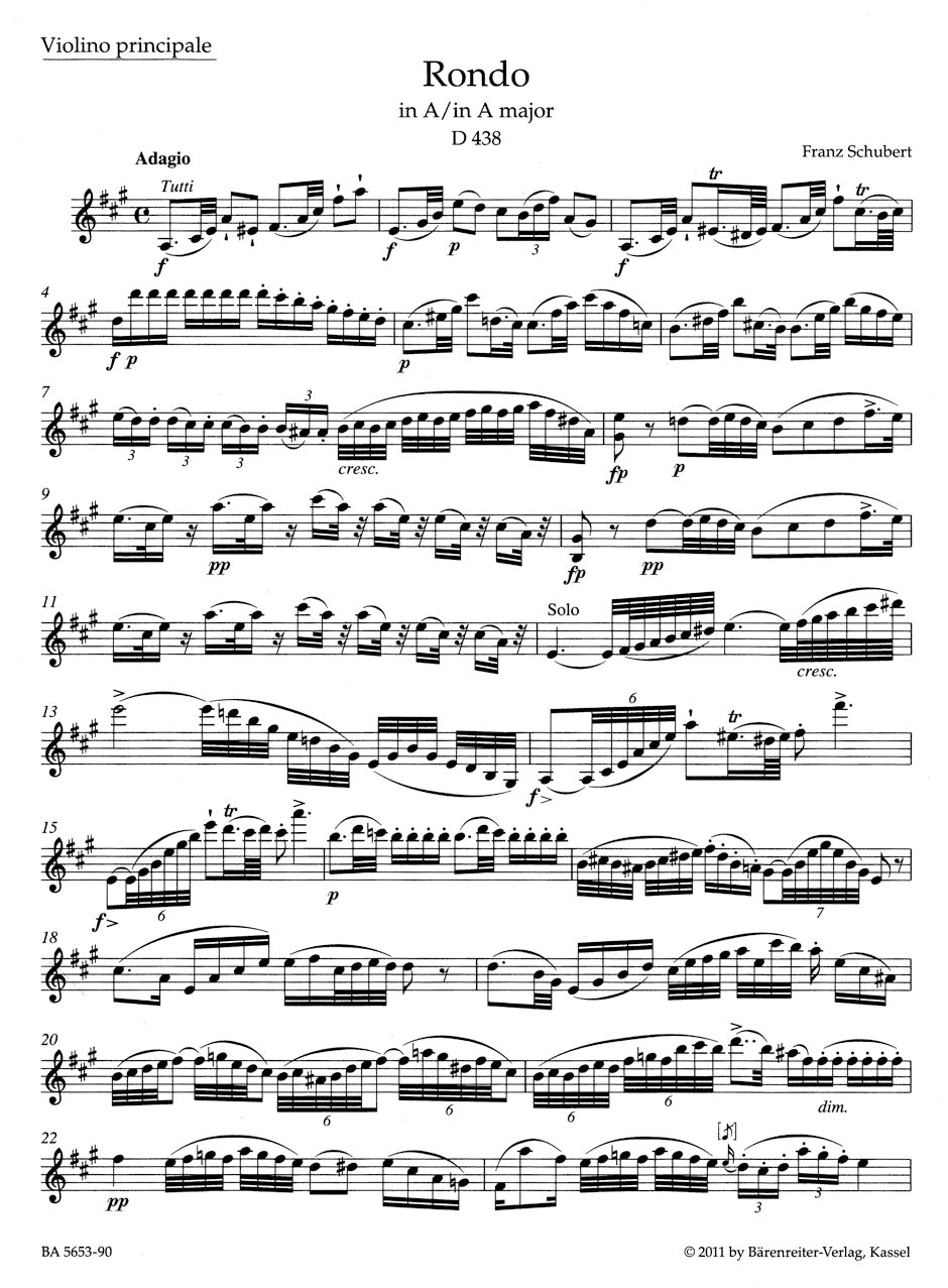 Schubert: Rondo in A Major, D 438